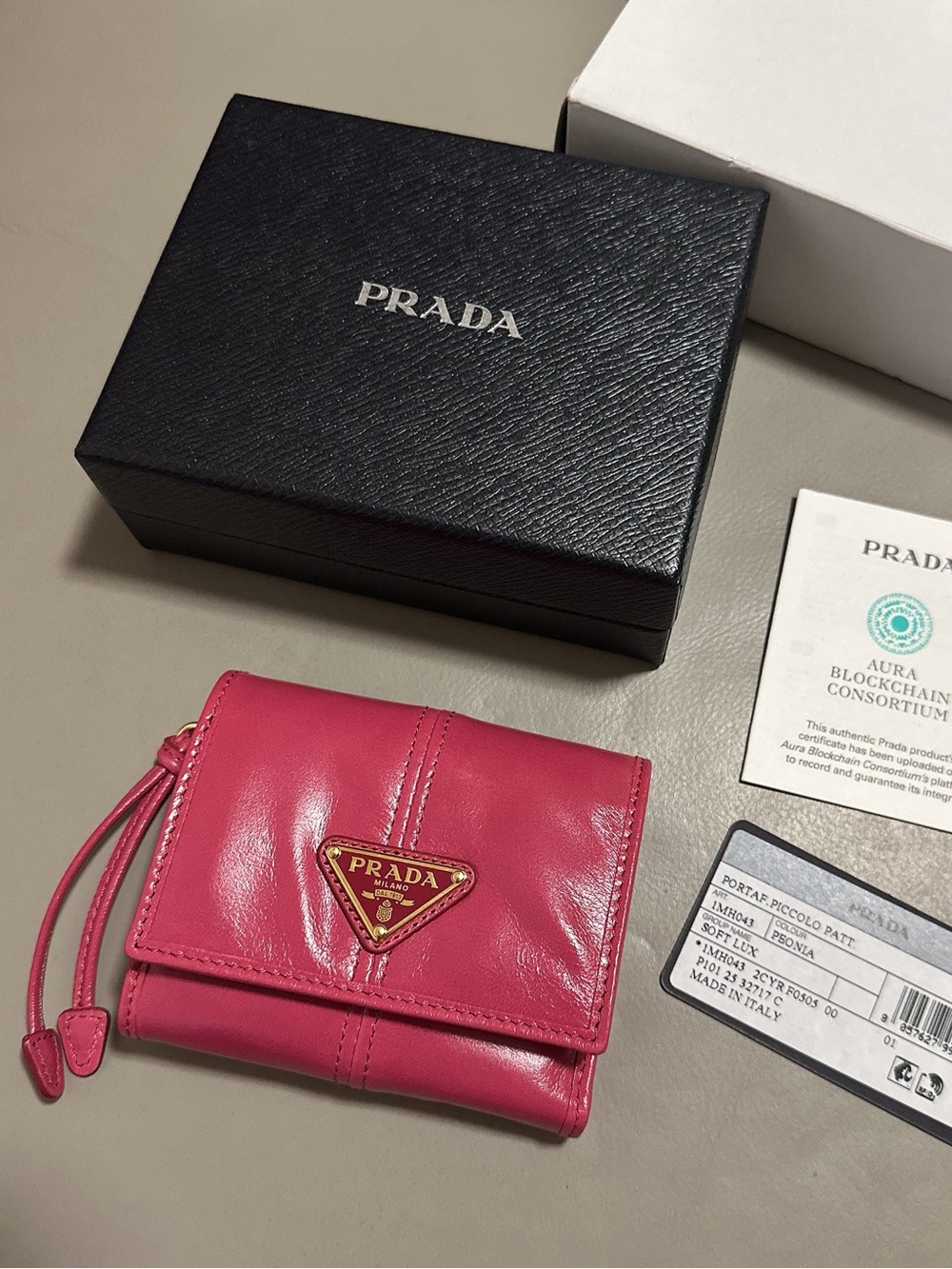 Prada small leather wallet